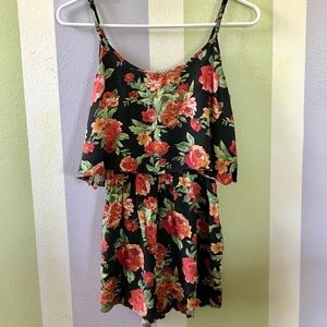 Rose Print Romper